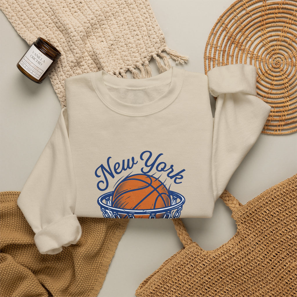 City Hoops Retro Basketball Sweatshirt | Collegiate NY Varsity