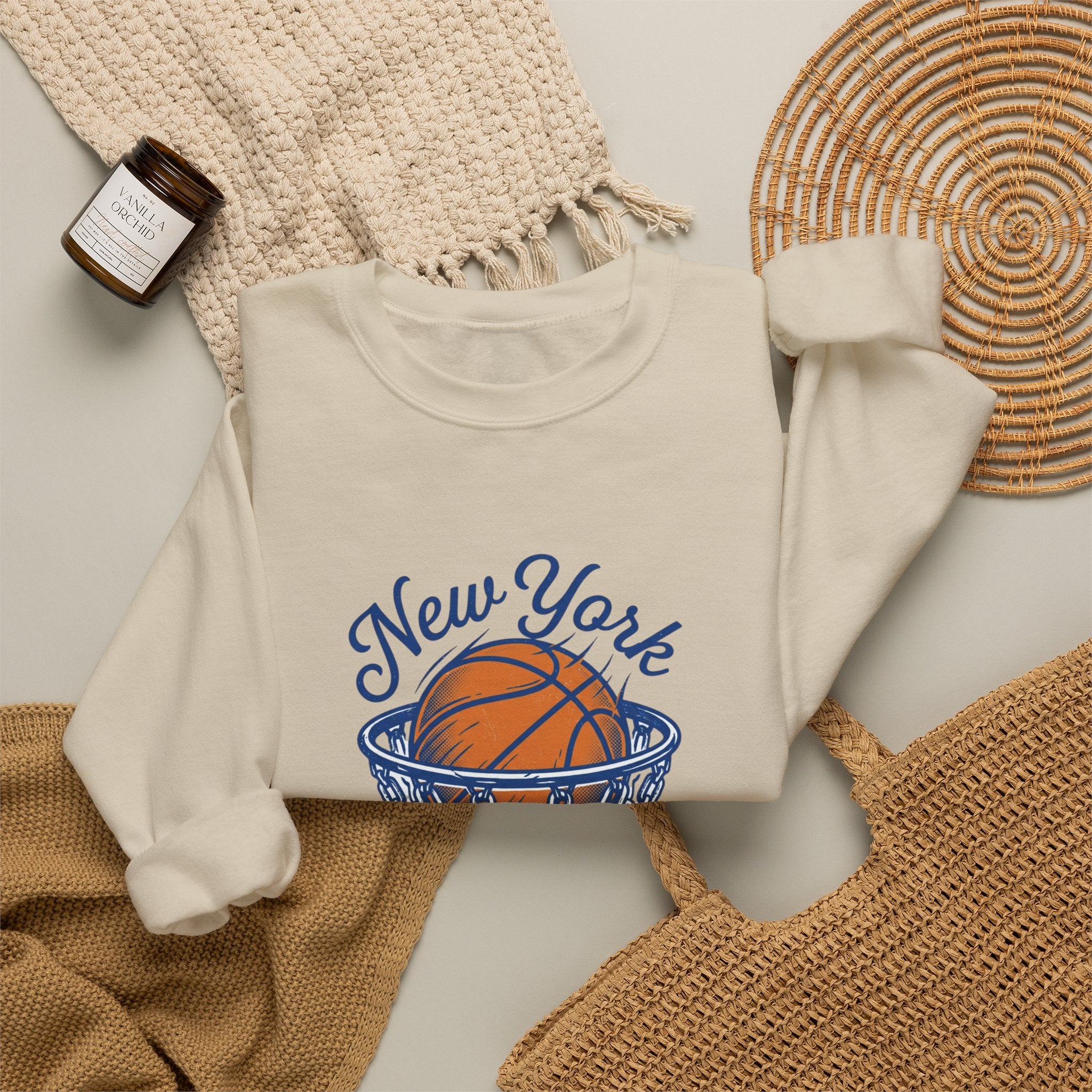 City Hoops Retro Basketball Sweatshirt | Collegiate NY Varsity