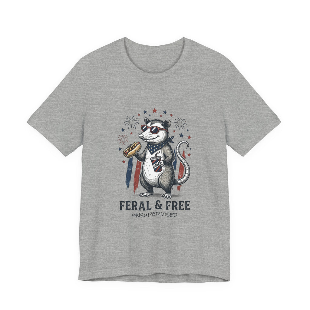 Feral & Free possum tee | sarcastic, quirky humor graphic tee