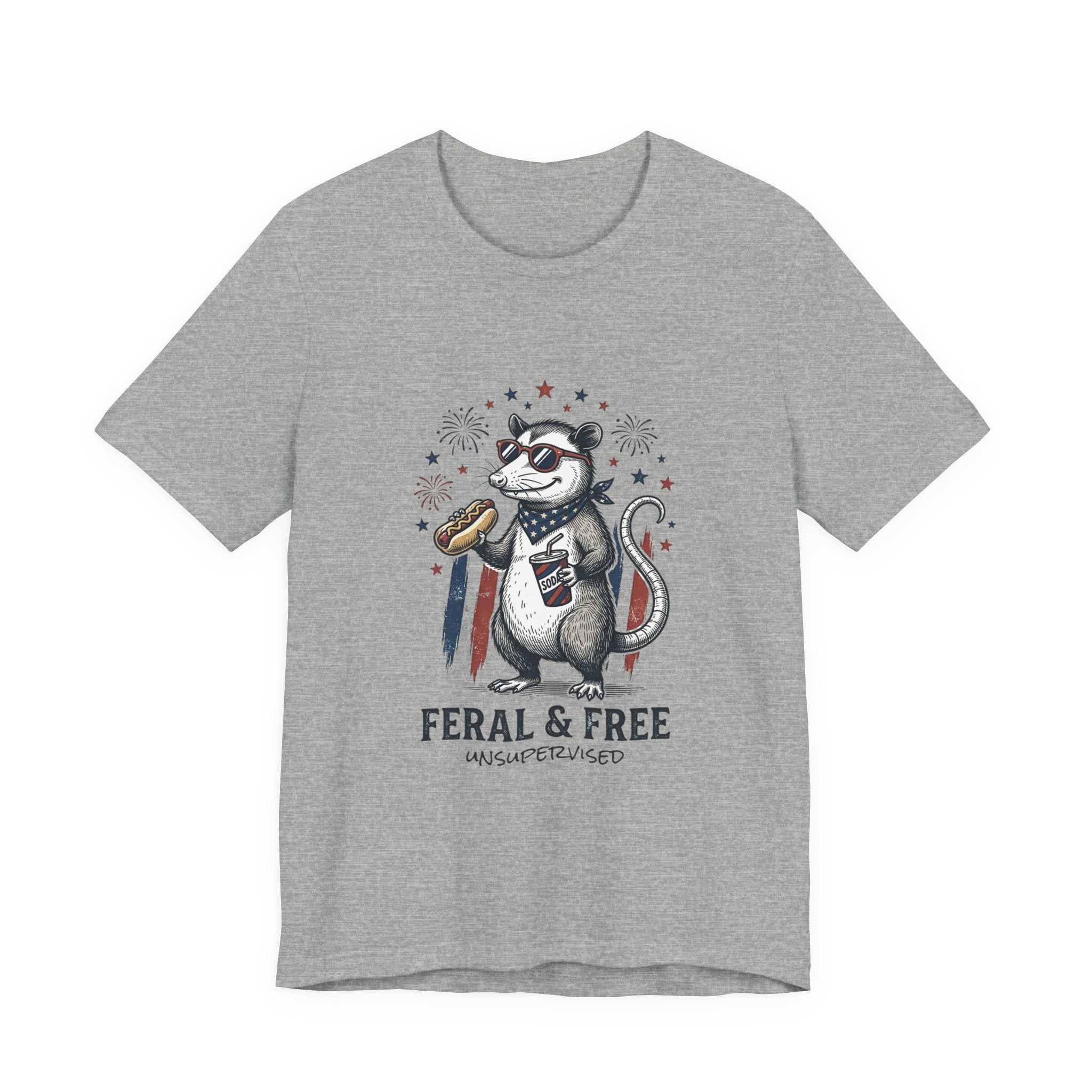 Feral & Free possum tee | sarcastic, quirky humor graphic tee