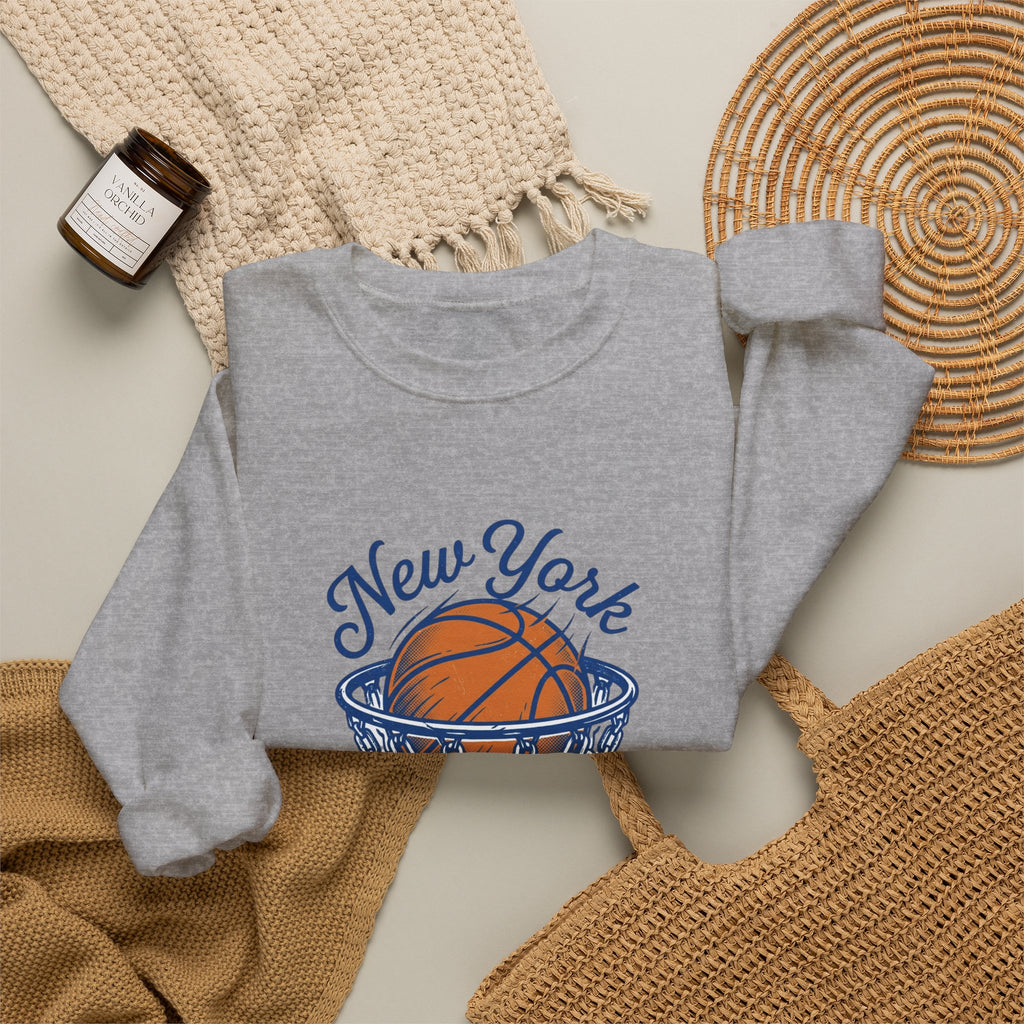 City Hoops Retro Basketball Sweatshirt | Collegiate NY Varsity