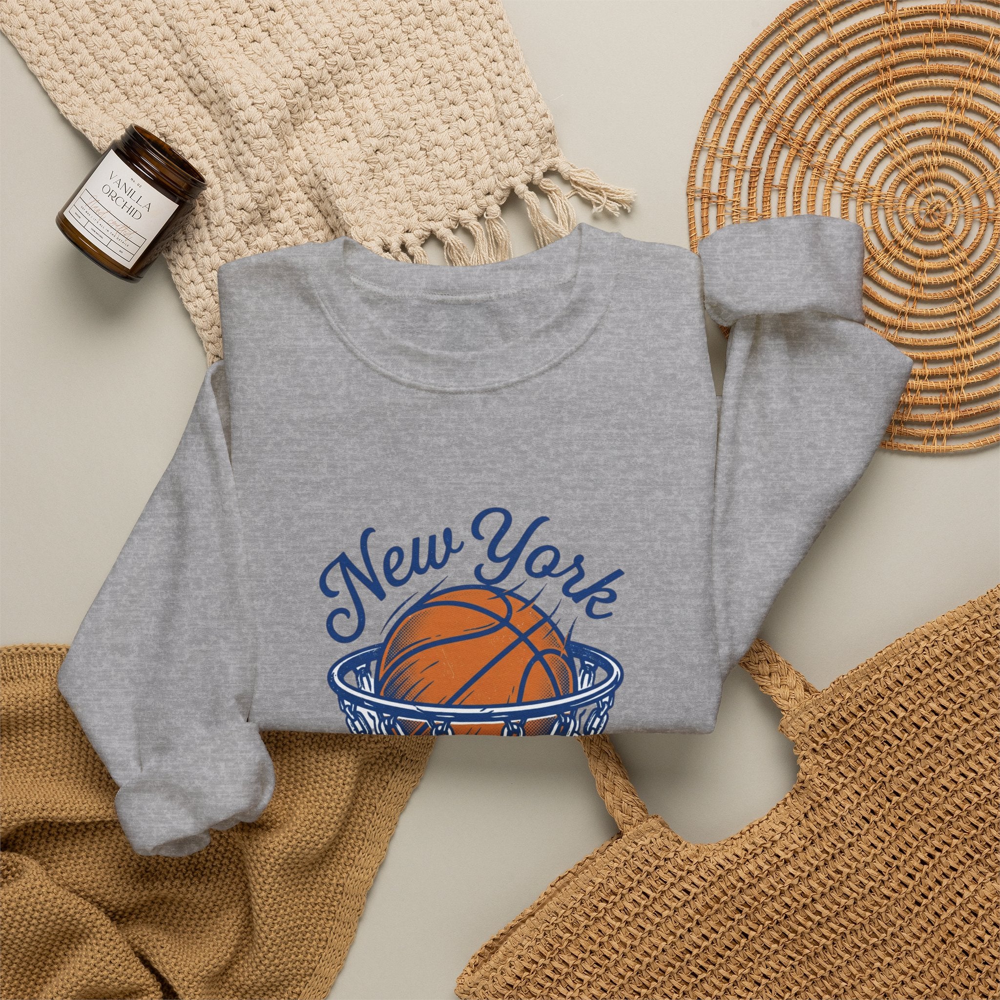 City Hoops Retro Basketball Sweatshirt | Collegiate NY Varsity