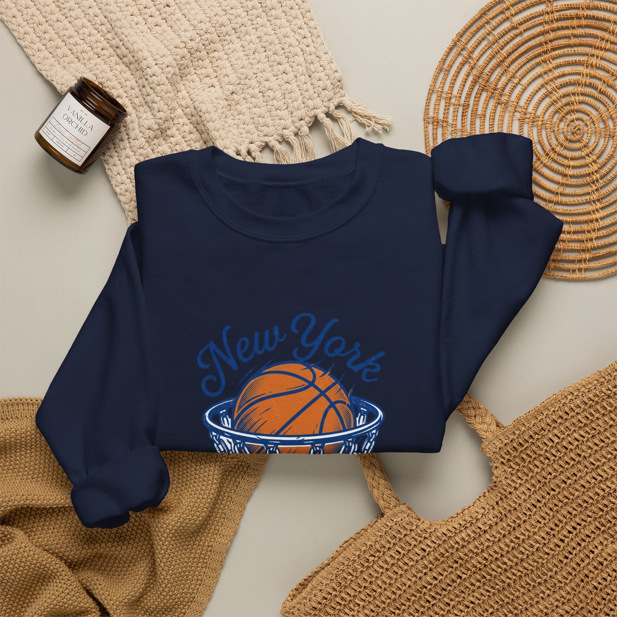 City Hoops Retro Basketball Sweatshirt | Collegiate NY Varsity