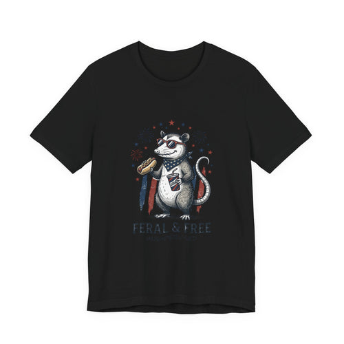 Feral & Free possum tee | sarcastic, quirky humor graphic tee