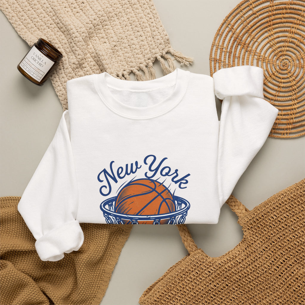 City Hoops Retro Basketball Sweatshirt | Collegiate NY Varsity