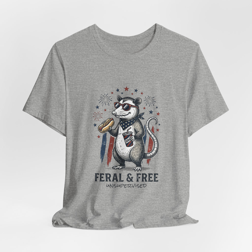Feral & Free possum tee | sarcastic, quirky humor graphic tee