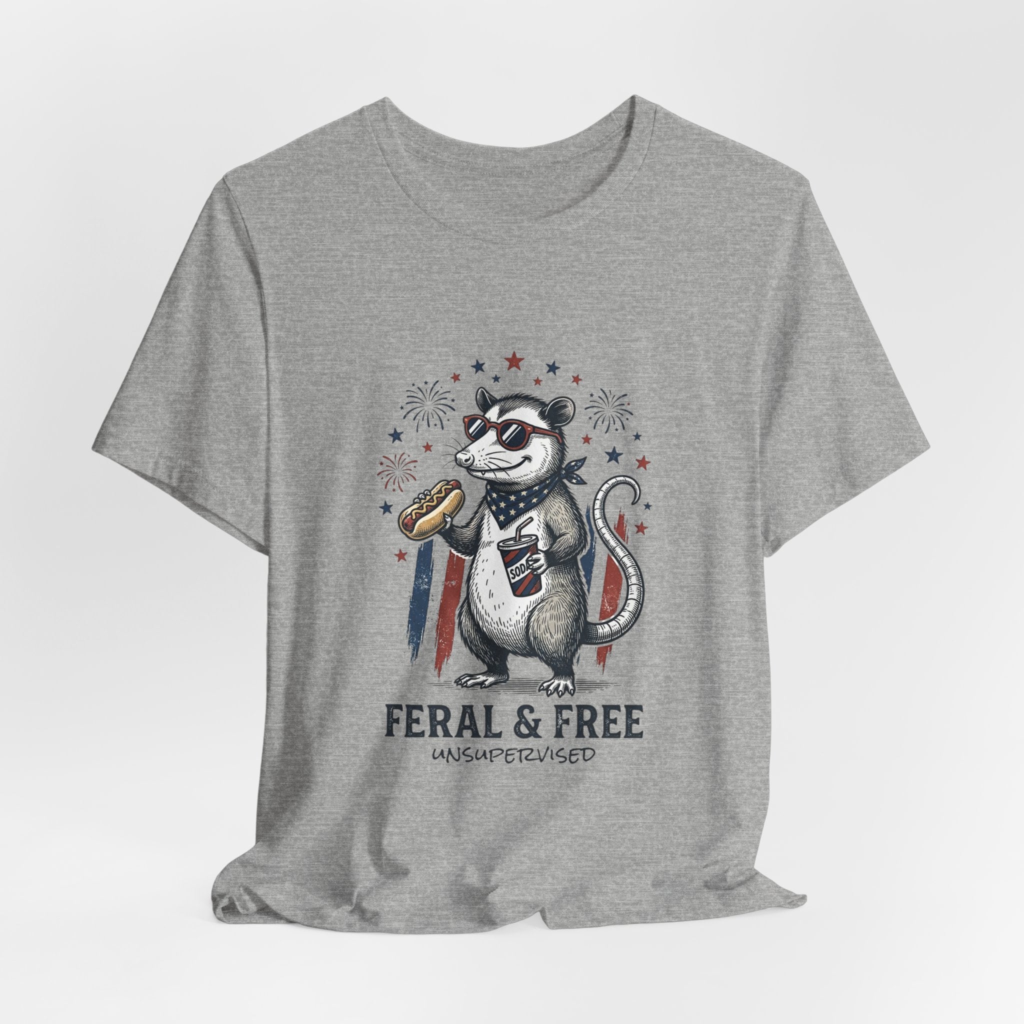 Feral & Free possum tee | sarcastic, quirky humor graphic tee