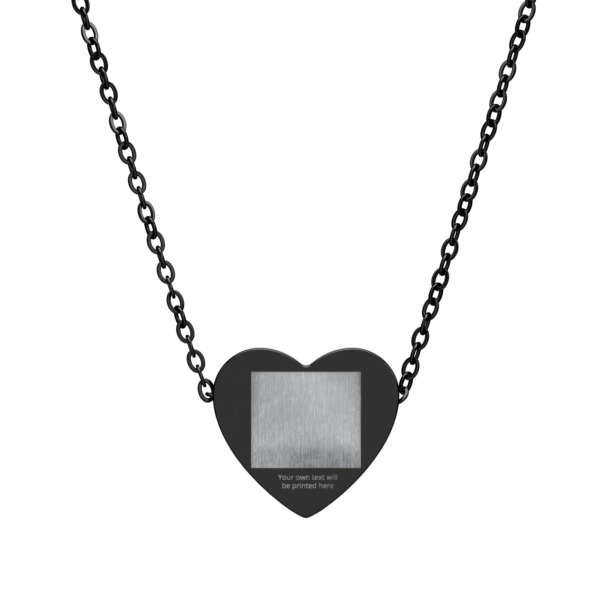 Engravable Heart Necklace — Personalized Sterling Silver Pendant for Mom, Anniversary & Gifts