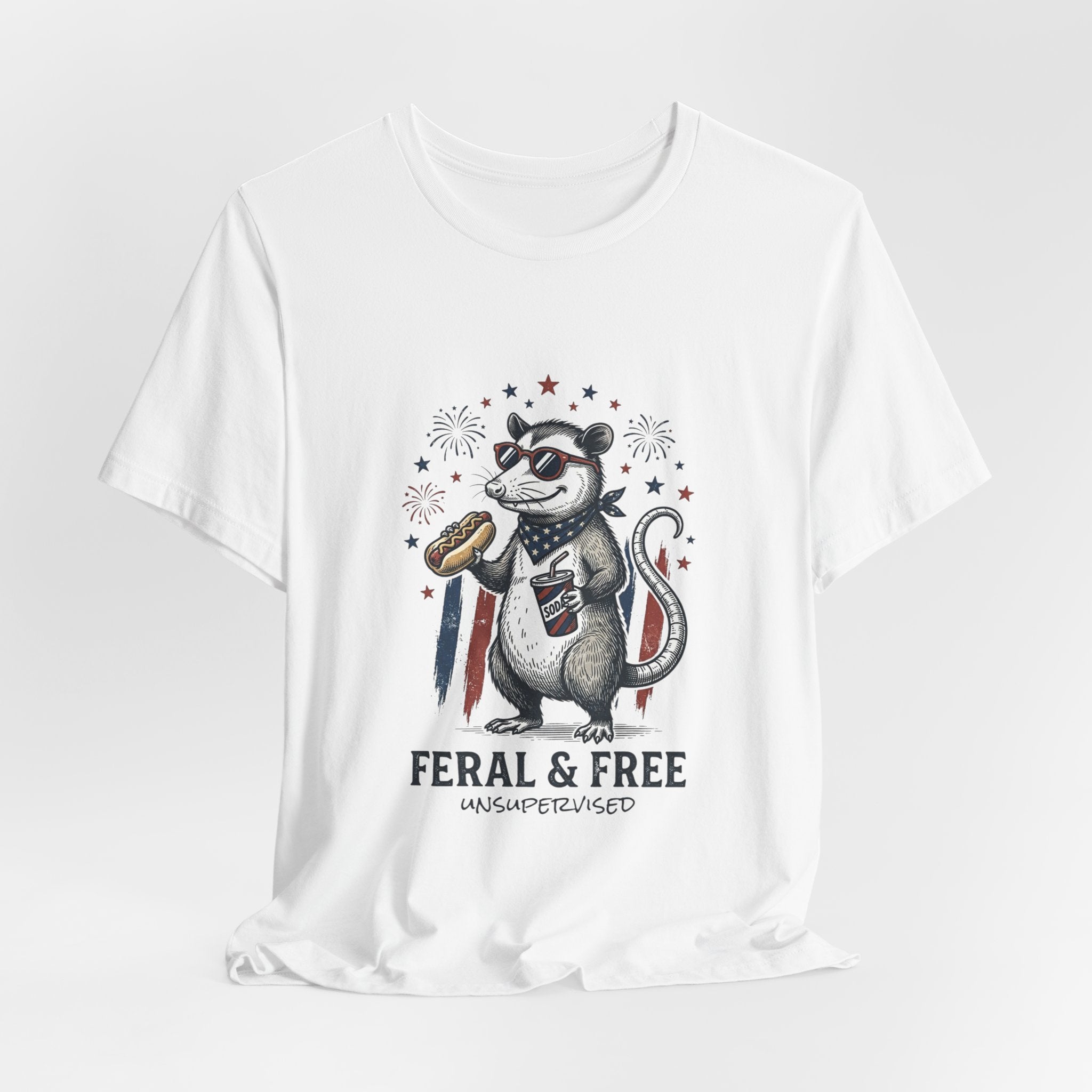 Feral & Free possum tee | sarcastic, quirky humor graphic tee