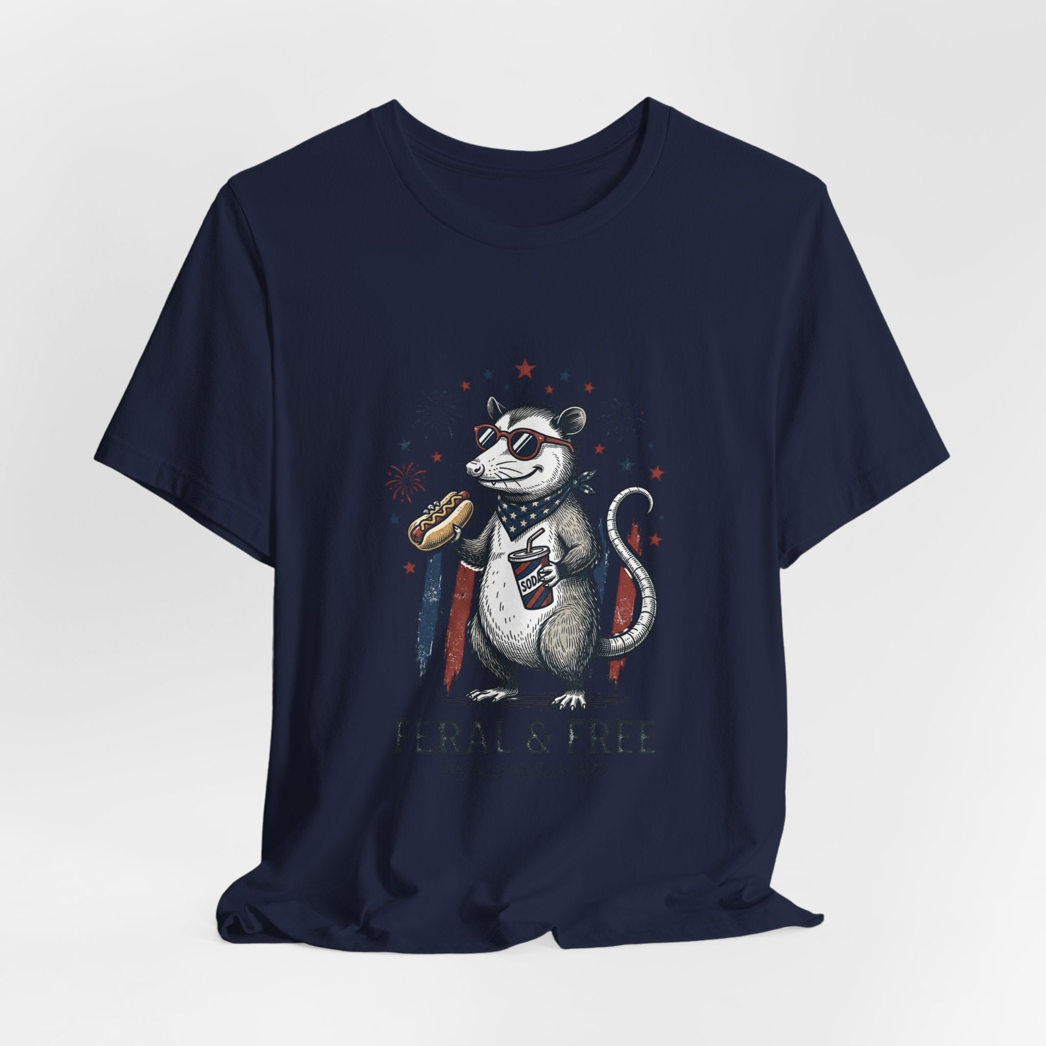 Feral & Free possum tee | sarcastic, quirky humor graphic tee