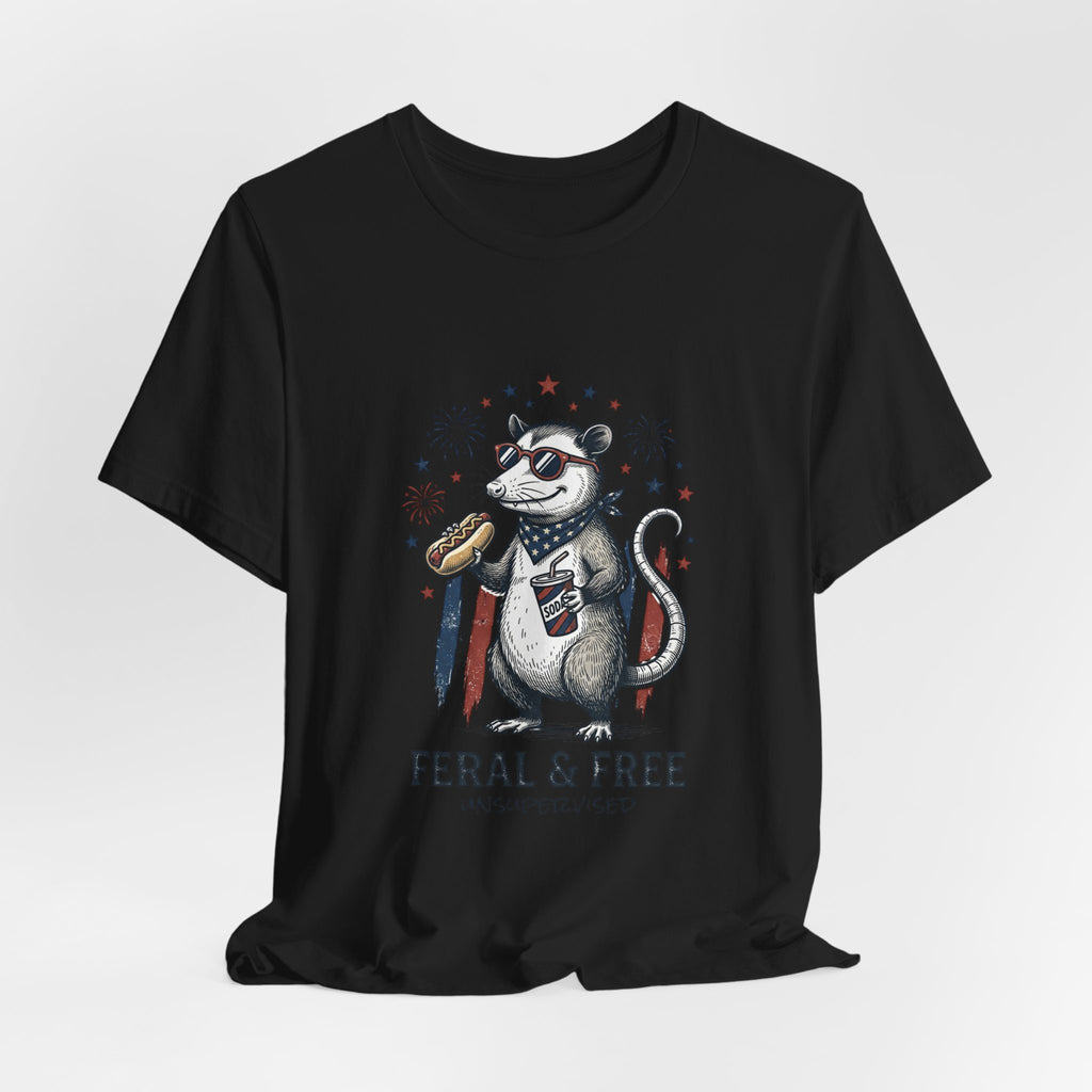 Feral & Free possum tee | sarcastic, quirky humor graphic tee