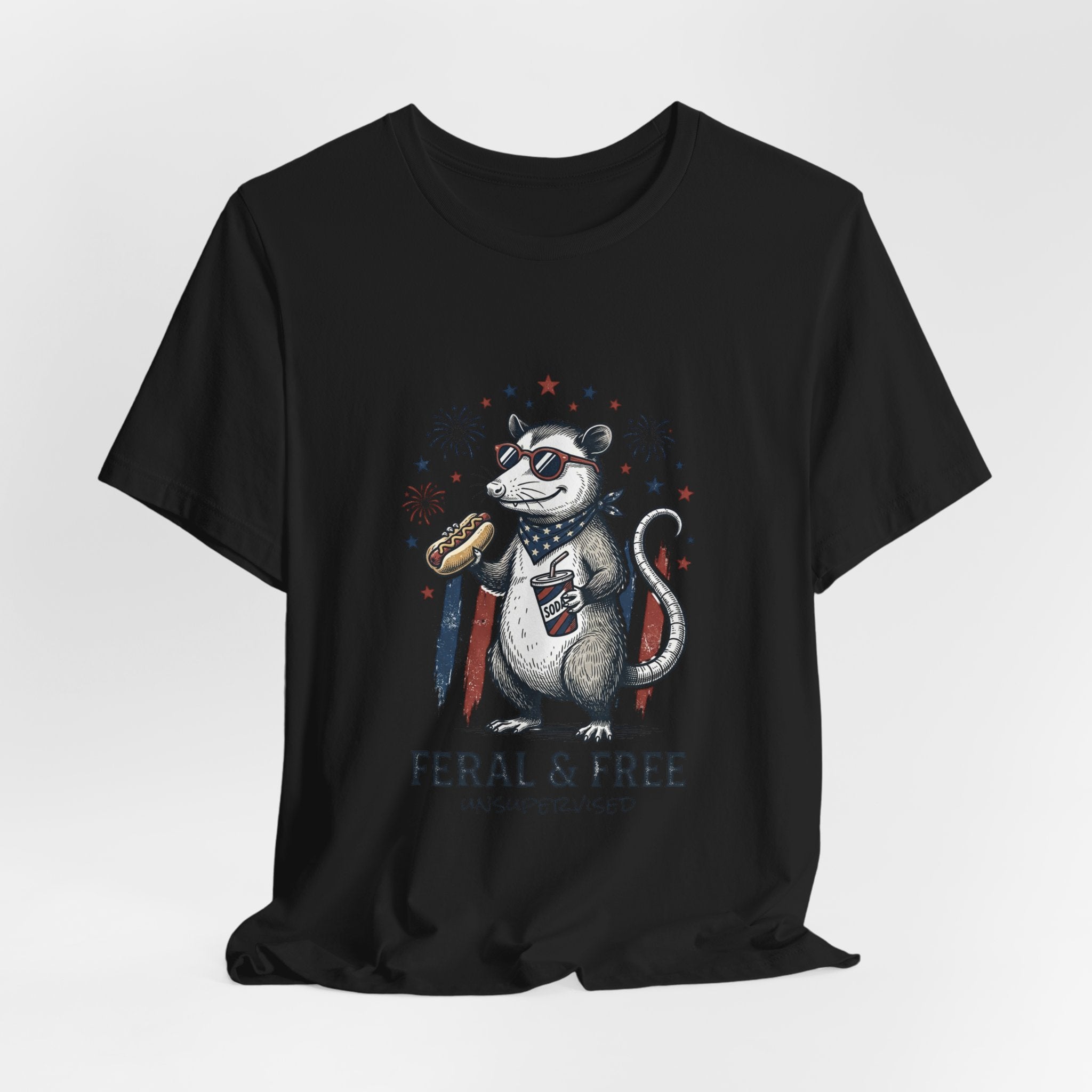 Feral & Free possum tee | sarcastic, quirky humor graphic tee